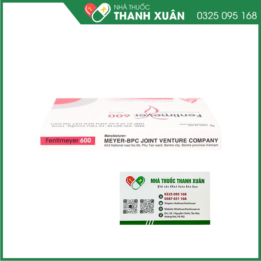 Fentimeyer 600 điều trị bệnh vi nấm Candida ở niêm mạc âm đạo